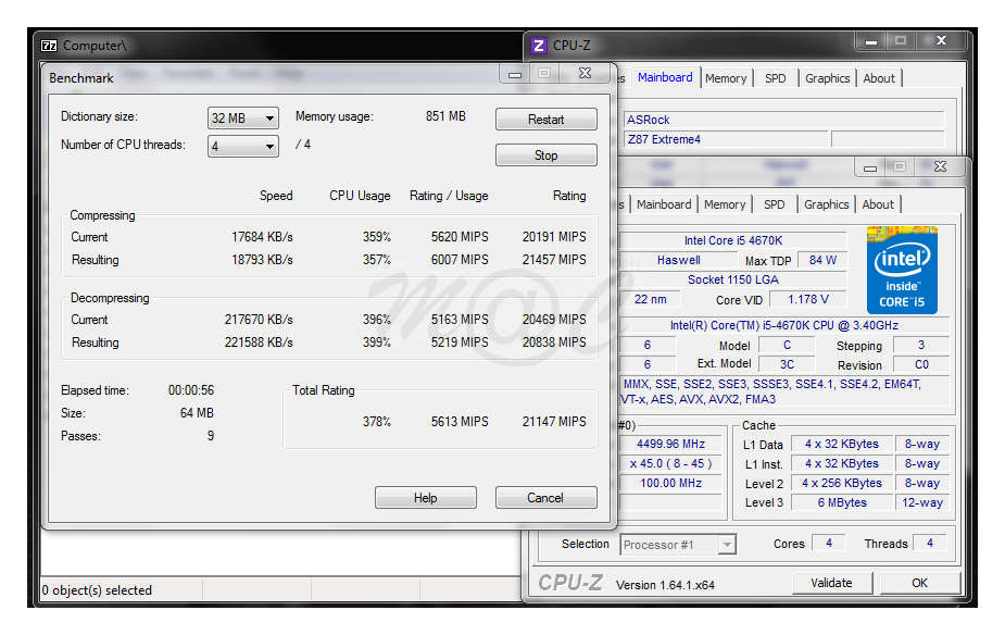 UserBenchmark: Intel Core i5-4670K BX80646I54670K